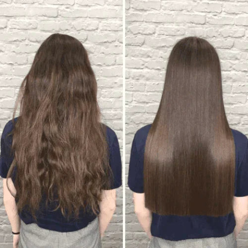 Escova Alisadora Miss Glow 5 em 1 - Alisa, Seca, Hidrata, Modela e Anti-Frizz