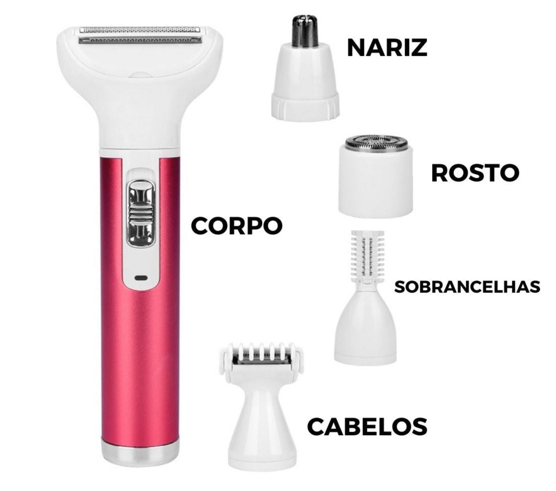 Depilador Elétrico Feminino 5 em 1