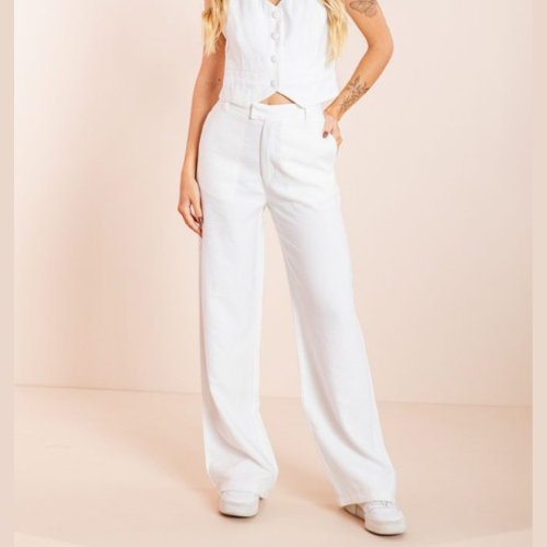 Calça Pantalona Alfaiataria Preta Dominique {PAGUE 1 LEVE 2}