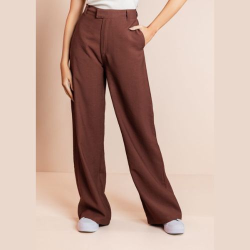 Calça Pantalona Alfaiataria Preta Dominique {PAGUE 1 LEVE 2}