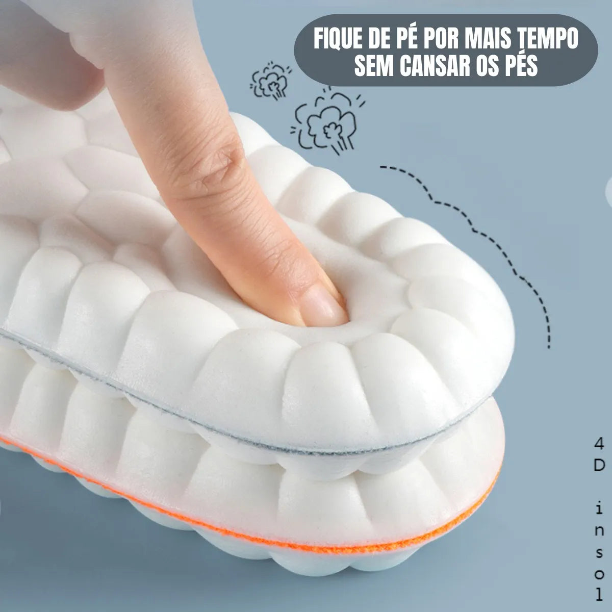 Palmilha De Altissimo Conforto 4d Tênis Sapatos Ortopédica {PAGUE 1 LEVE 2} + Brinde