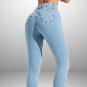 Calça Jeans Modeladora Skinny Cós Super Alto {PAGUE 1 LEVE 2} + BRINDE