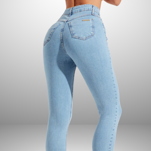 Calça Jeans Modeladora Skinny Cós Super Alto {PAGUE 1 LEVE 2} + BRINDE